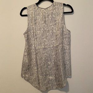 Theory Bringham Summer Wave twill sleeveless top